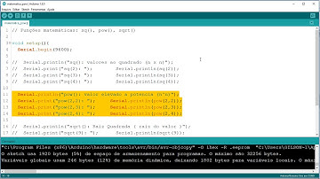 5.13.4 - Funções sq pow sqrt (Curso Arduino Aula 61)