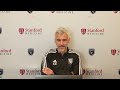 Interim Head Coach Alex Covelo speaks to media ahead of Colorado