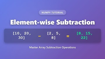 NumPy Element-gewijze aftrekking Tutorial | Array-aftrekking in Python