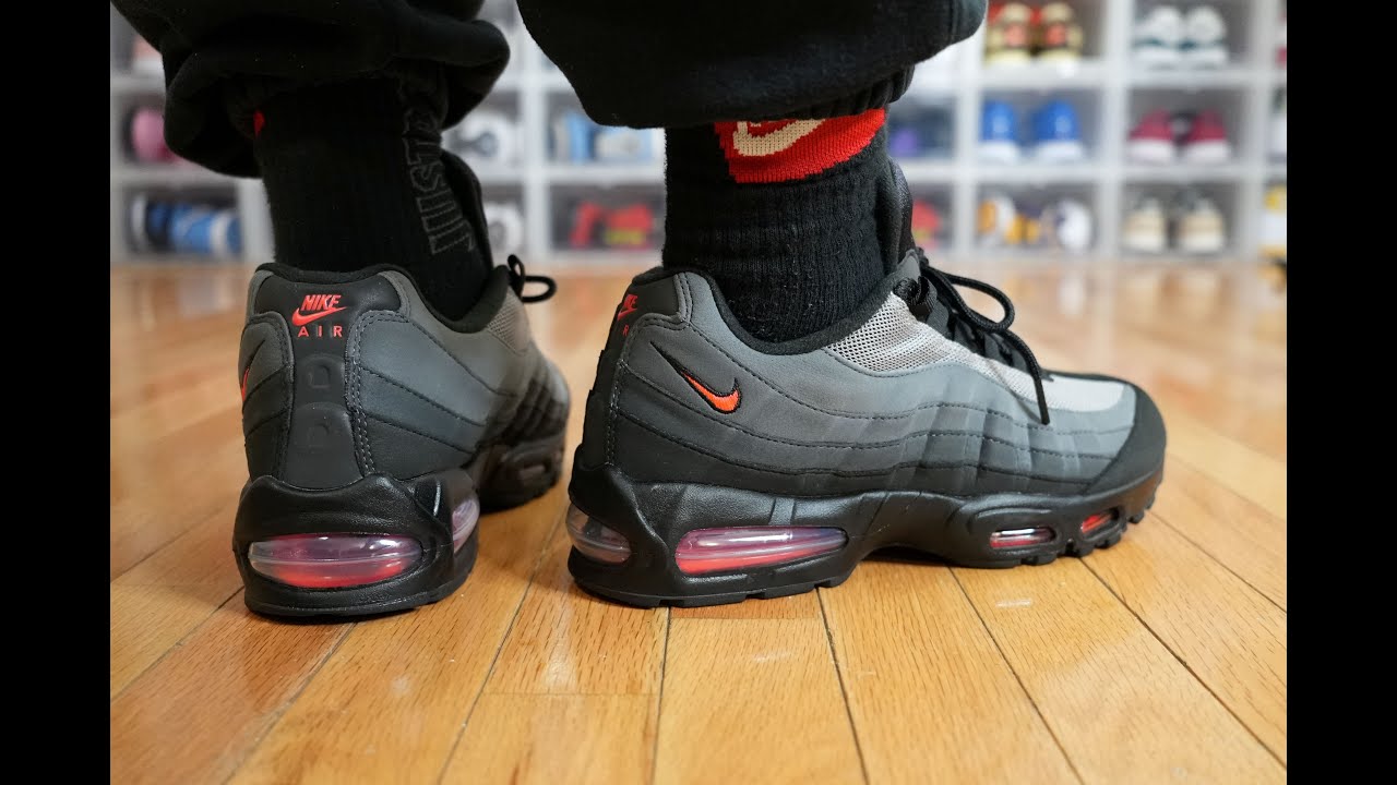 Кроссовки NIKE AIR MAX 95 OG "BRIGHT CRIMSON" ЭКСКЛЮЗИВНО JDSPORTS! ОБЗОР И НА НОГАХ