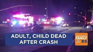 Adult, child dead after crash in Scottsdale