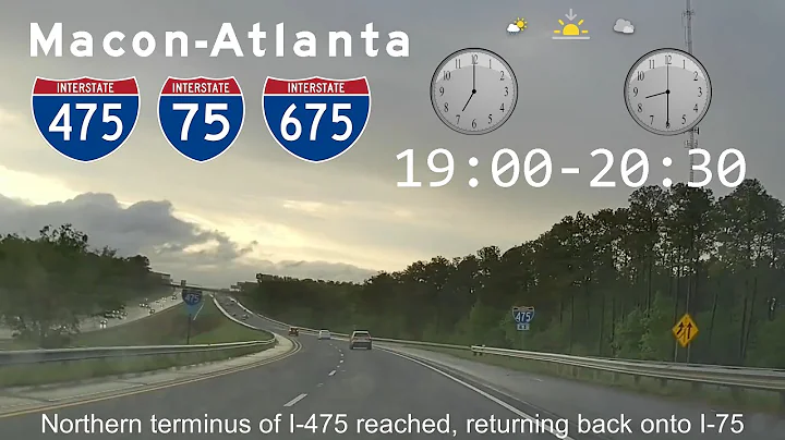 (April 2025) Macon to Atlanta via I-475, I-75, and I-675 Timelapse
