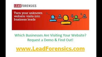 lead forensics official video | Learn More Today