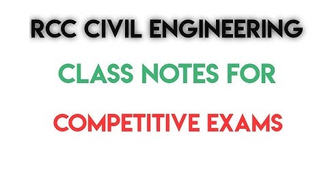 RCC Class Notes Hand Written Download PDF Full / Civil Engineering /AE,JE Exams / Competitive Exam