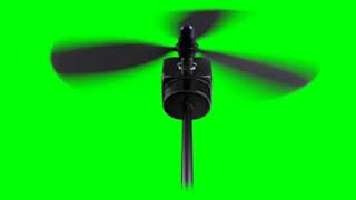 Wind Turbine On Green Screen