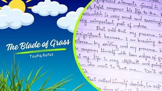 The Blade Of Grass By Taufiq Rafat | Pakistan Literature