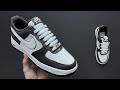 How to straight lace up nike air force 1 low bar lace