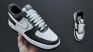 HOW TO STRAIGHT LACE UP NIKE AIR FORCE 1 LOW (BAR LACE)