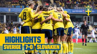 HIGHLIGHTS | Sverige 7-0 Slovakien | EM-kval | 8 oktober 2019