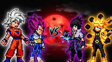 Vegeta DBS V2 (all form) (New) & Goku DBS V3.5 VS Sasuke Indra V2 & Naruto OP in Jump Force Mugen😱