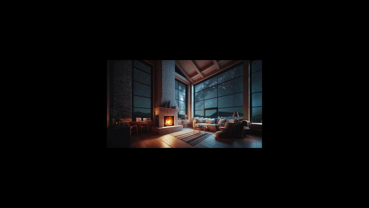 Fireplace Rain ASMR - Rain Sound With Fireplace Burning For Deep Sleep And Relaxation