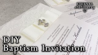 Easy Christening/Baptism invitation | Elegant DIY Invitations