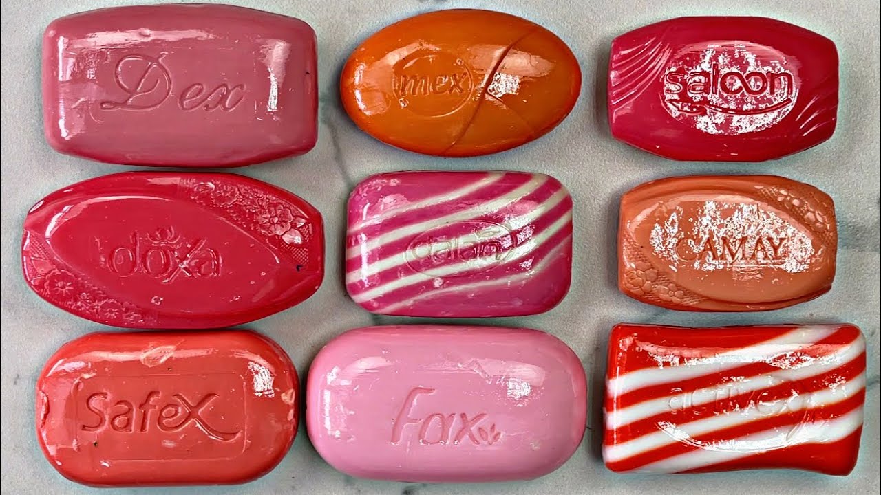 Cutting of lacquered soap.Satisfying video.ASMR soap.