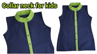 Chudi or Kurti top design for kids🤩/ Collar neck design  kudi for kids❤️/ kurti neck design/ SEI😍