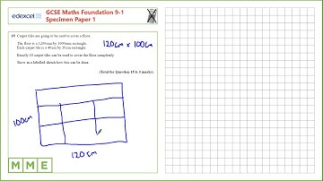GCSE Maths EDEXCEL Foundation Specimen     Paper 1   Q15 Areas of Shapes
