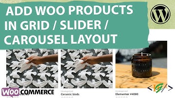How to Display WooCommerce Products in Grid / Slider / Carousel Format Elementor WordPress | Widget