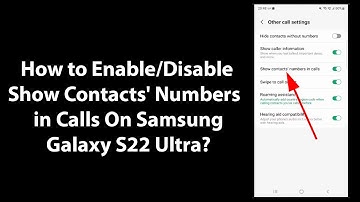 How to Enable/Disable Show Contacts