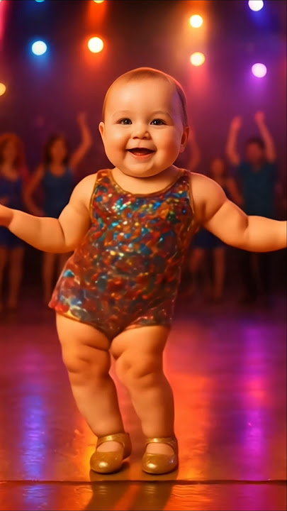 CUTE BABY DANCING ON THE DANCE FLOOR