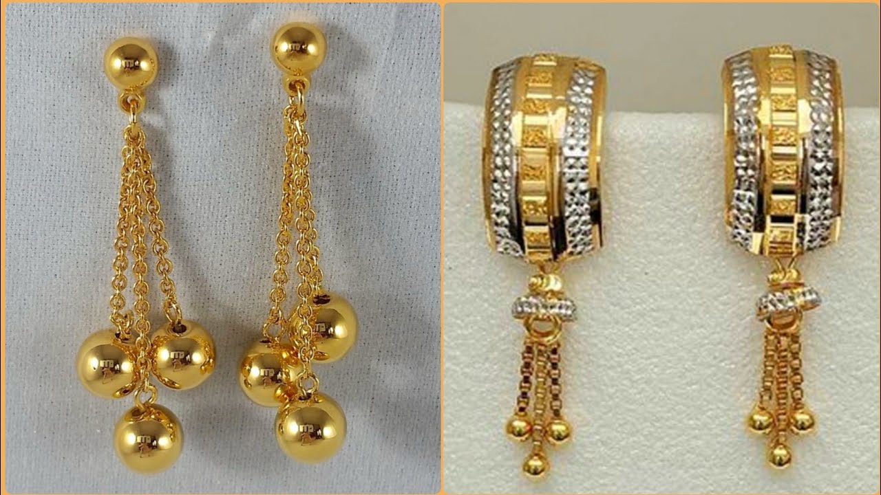 Golden Elegant Look Aesthetic Designer Gold Earrings at Best Price in  Samastipur | Kes Private Limited