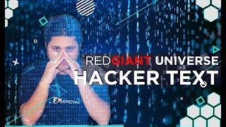 Red Giant Universe Hacker and Screen Text | FXMANDYAL #AfterEffectsCC #RedgiantHindi  #Universe