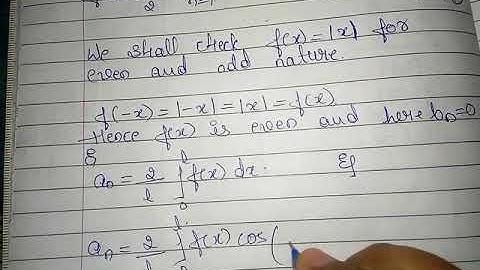 18MAT31#Module2:- Fourier Series#(lecture-8)