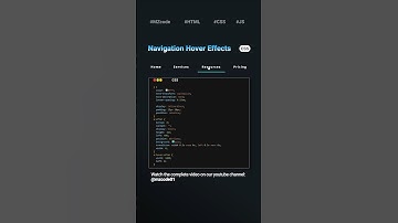✨ Create a Stylish Navigation Bar with Underline Hover Effects Using CSS | MZCode01  #css #coding