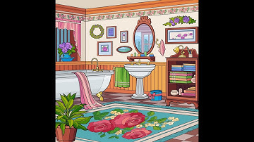 Zen Color Paint by Numbers app Coloring a Luxurious Bathroom #relaxing #havingfun #interiors