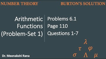 Burton Solution | Problem Set 6.1| part 1