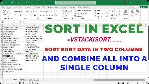 Sort Two Lists Separately and Combine into One Column in Excel | SORT + VSTACK