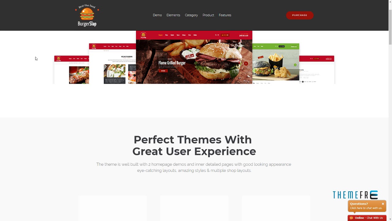 Burger Slap - Fast Food Restaurant WordPress Theme Rowley Linf Rossy Bush