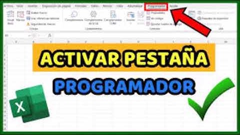 Activar la pestaña programador de Excel
