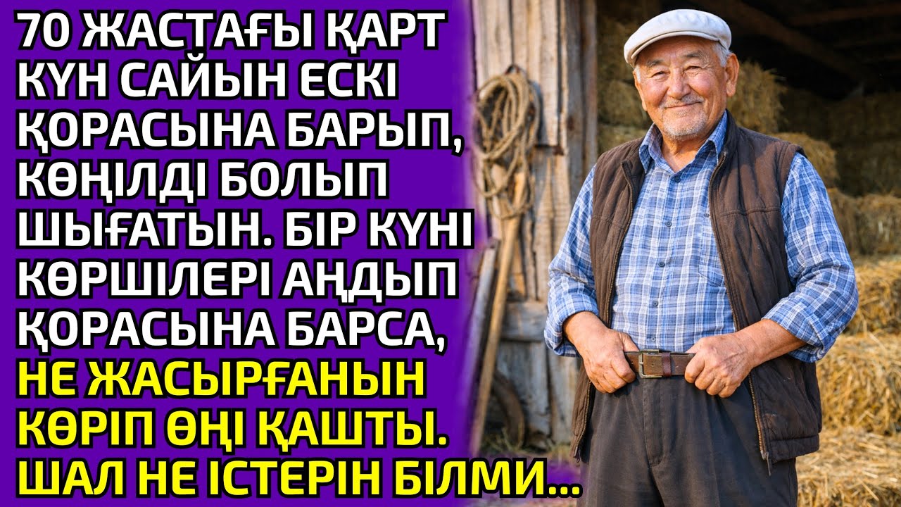 70 ЖАСТАҒЫ ҚАРТ КҮН САЙЫН ЕСКІ ҚОРАСЫНА БАРЫП КӨҢІЛДІ БОЛЫП ШЫҒЫП ЖҮРДІ. БІР КҮНІ КӨРШІЛЕРІ АҢДЫП...