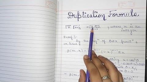 Duplication Formula//Beta  & Gamma function//b.sc