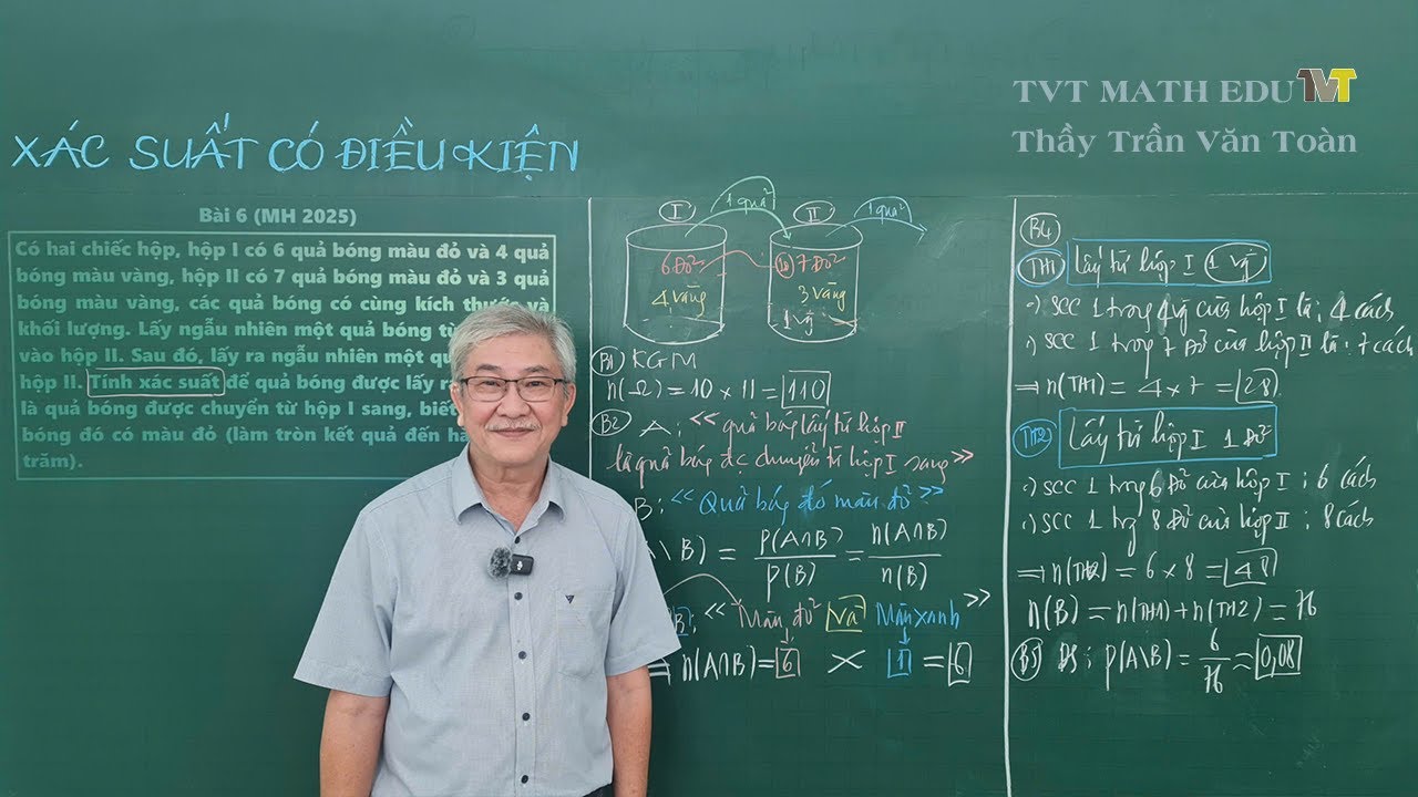 Xác Suất Có Điều Kiện (Phần 2) – Giải Mã Đề Minh Họa 2025, Đột Phá Điểm Số | Thầy Trần Văn Toàn