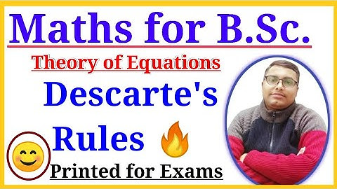 Descartes  rule of Sign | BSc math first year | Part 1 math BSc | Vvi math BSc subsidiary
