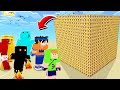 Cubo de lucky block inca contra youtubers no minecraft