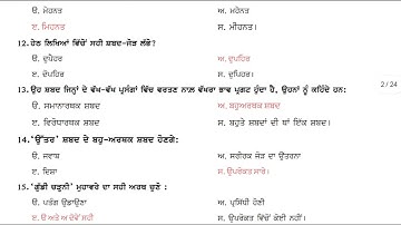 CEP CLASS 8 PUNJABI  ASSIGNMENT -3 FULLY SOLVED