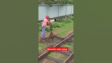 Manually point setup railway।  #railway #train #railtrack