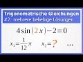 Trigonometrische Gleichungen lösen #2: mehrere beliebige Lösungen berechnen | How to Mathe