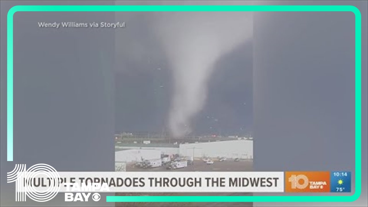 Tornadoes touch down in the Midwest - YouTube