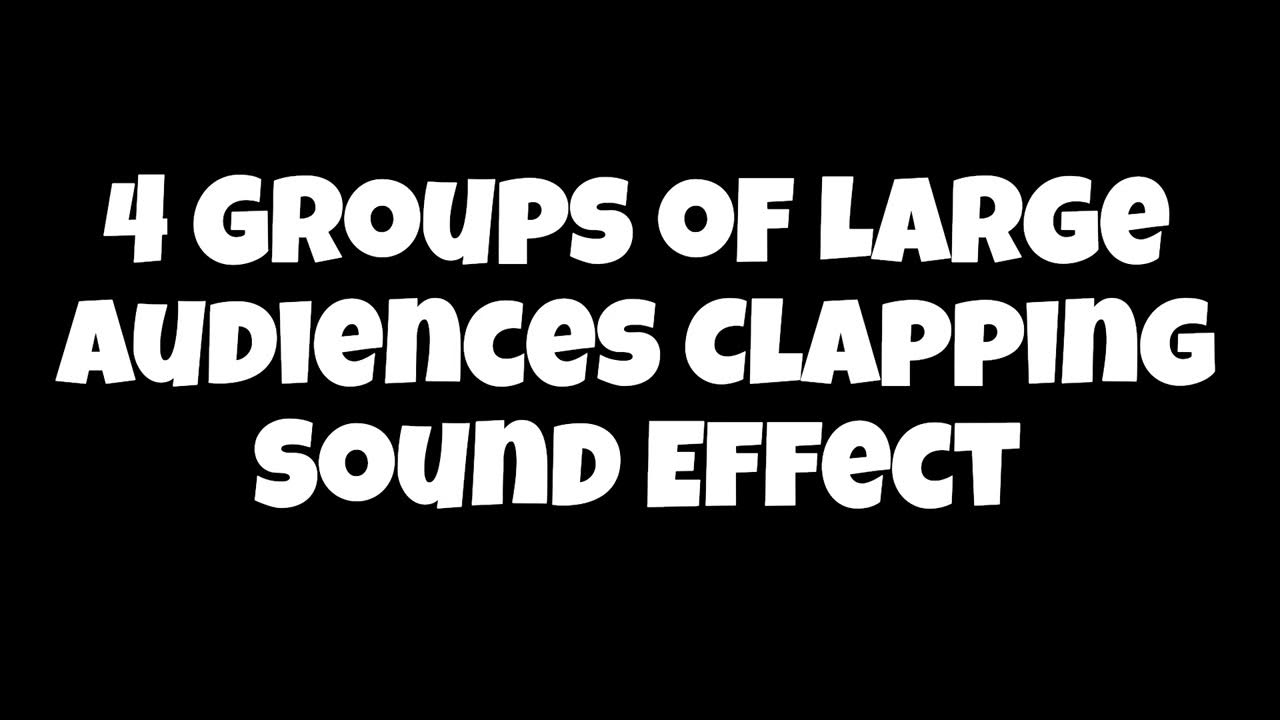 4 Groups of Large Audiences Clapping Sound Effect YouTube