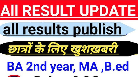 BA BSc Bcom 2nd year result Ccsu B.ed result ccsu MA Msc Mcom result Ccsu second year result publish