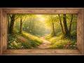 Sunlit Forest Path in Spring 🌿| 4K Framed Nature Art for TV | Peaceful Woodland Landscape | Frame TV