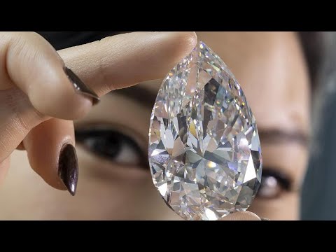 شاهد عرض الصخرة أكبر ألماسة بيضاء للبيع في مزاد بجنيف والثمن المتوقع 30 مليون دولار