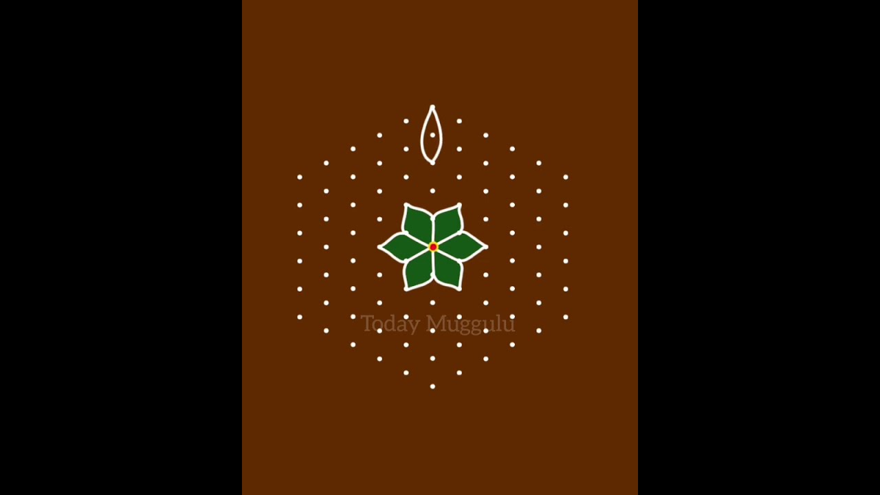 flower rangoli designs with dots 11 to 6 dots lotus muggulu designs simple