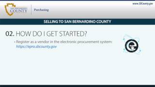 Selling to San Bernardino County
