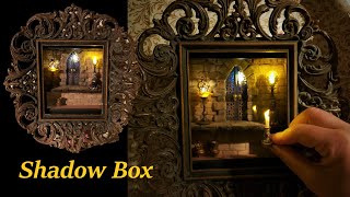 DIY Shadow Box /Diorama Castle for miniature LED lamp