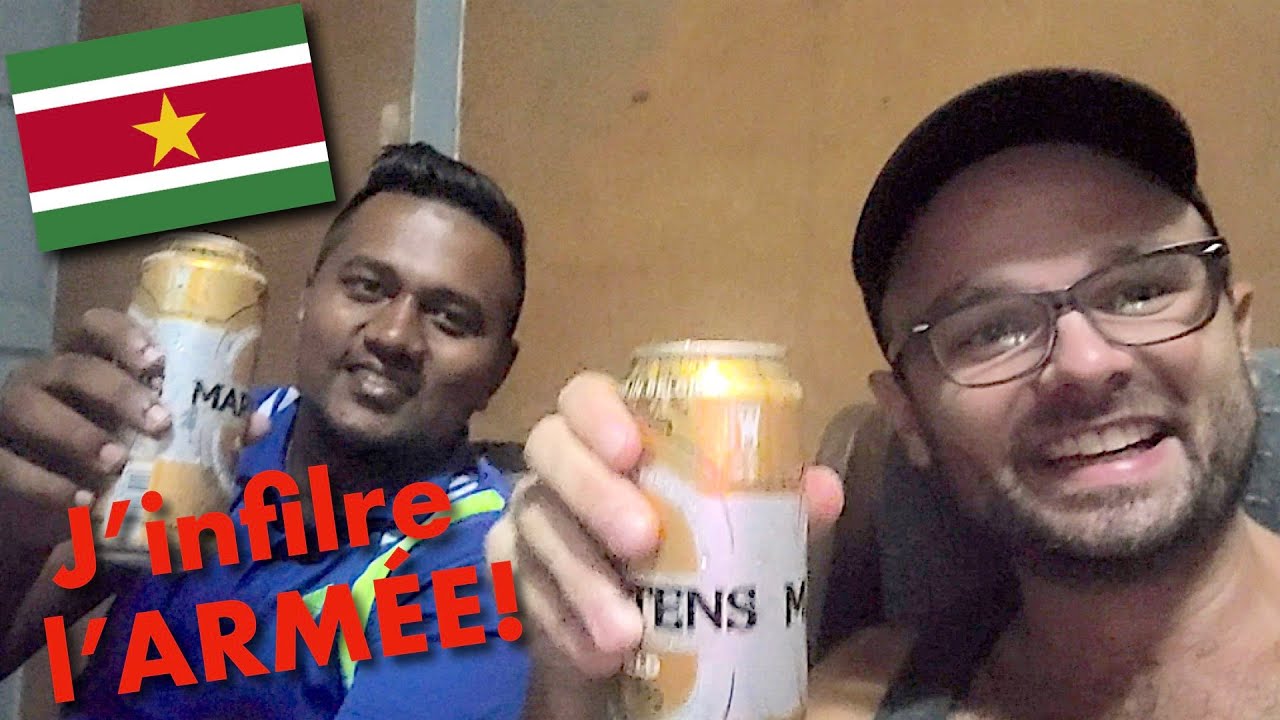 Sur la brosse avec l'armée du Suriname!!!  -  Cyclotourisme au Suriname