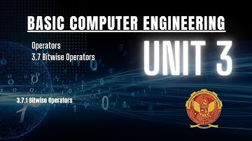 3.7.1 Bitwise Operators | Unit 3 | BT-205 | C Programming | BASIC COMPUTER ENGINEERING | RGPV