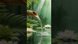 Relaxation Music 🌿 Bamboo Water Fountain, Healing Piano for Meditation, Stress Relief, Sleep Music